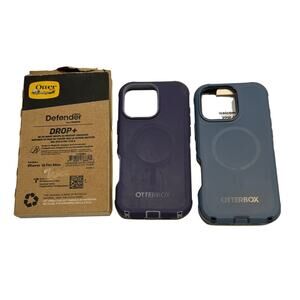 Lot of 2 Otterbox Defender for iPhone 16 Pro Max Purple & Blue